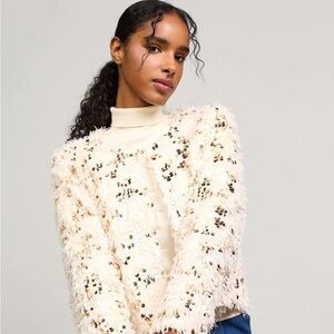 Feathered Sequin Cardigan